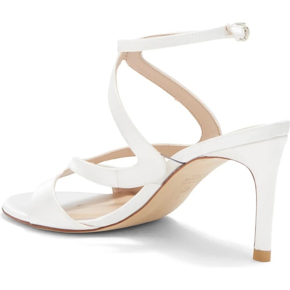 Stuart Weitzman Mariposa white Satin Sandal size 8 women Bride shoes - Picture 3 of 14